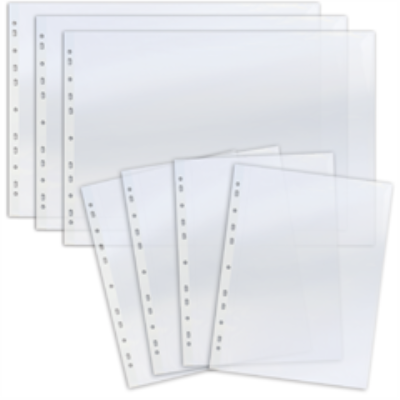 Папки-файлы перфорированные пластиковые 